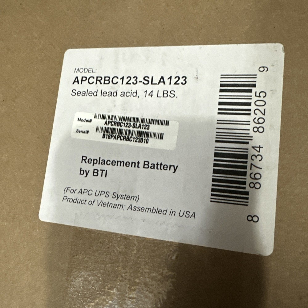 BTI RBC123 Replacement UPS Battery for APC