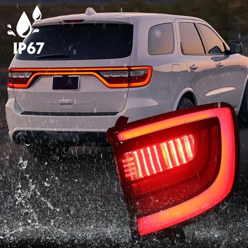 RH Outer Tail Lights Compatible with Dodge Durango 2014-2020 Rear Tail Red