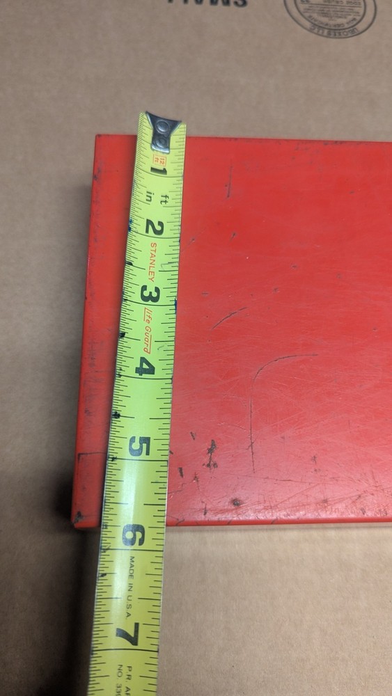 Snap-On Vintage Red Metal Socket Box - Model KRA-284B - Empty Tool Box Only