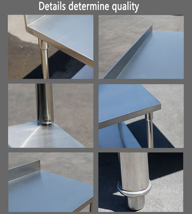 24"x48" Heavy Duty Stainless Steel Work Prep Table with Backsplash 1500401