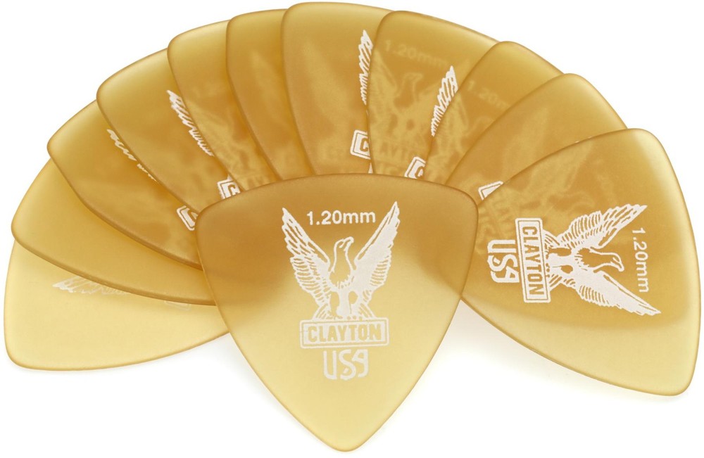 Clayton Ultem Rounded Triangle Picks 12-pack 1.20mm (2-pack) Bundle
