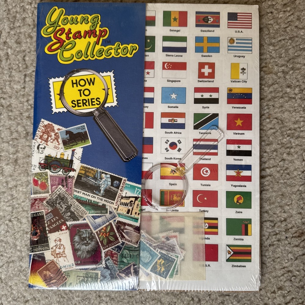 Young Stamp Collector Kit How To Series Trade Paperback Mike Frank Vintage NOS