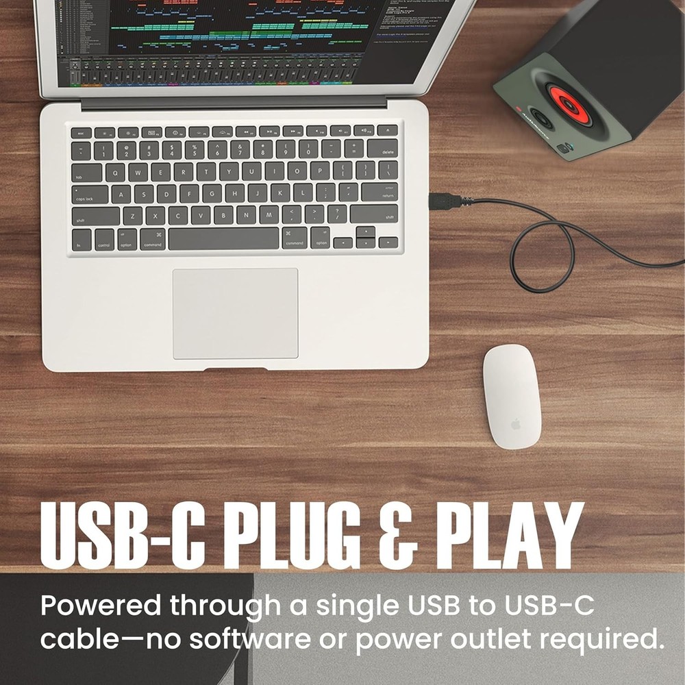 Desktop PC Speakers with Bluetooth 5.3, USB-C Plug & Play, 2.0 Stereo Computer S