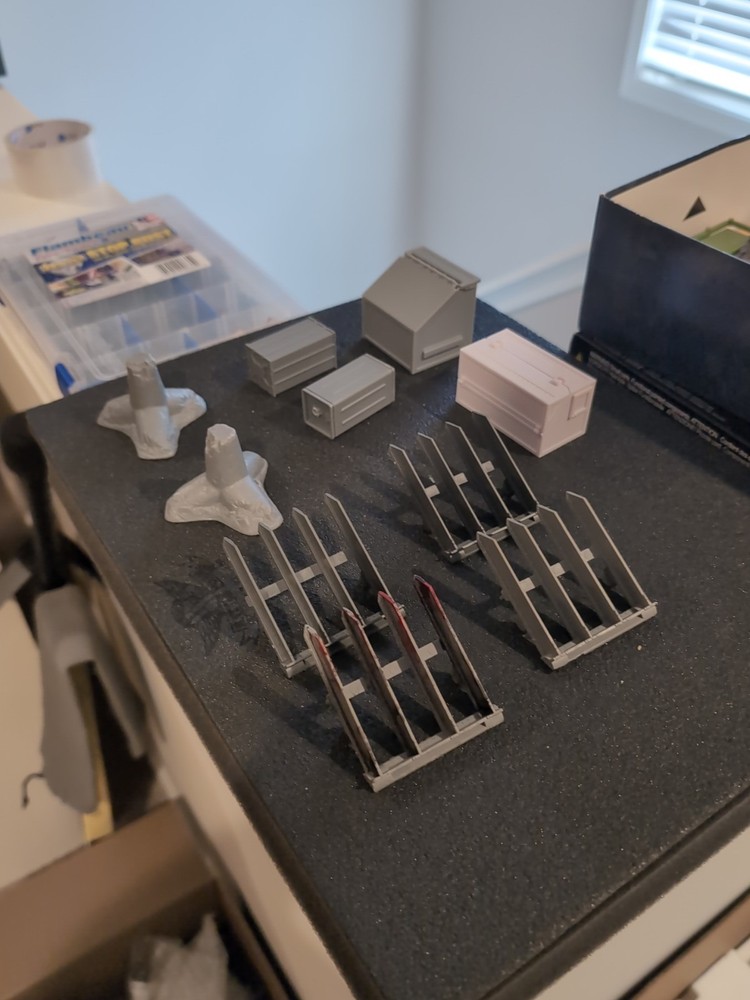 Miscellaneous Terrain Set (Tank Traps, Dumpster, Containers)