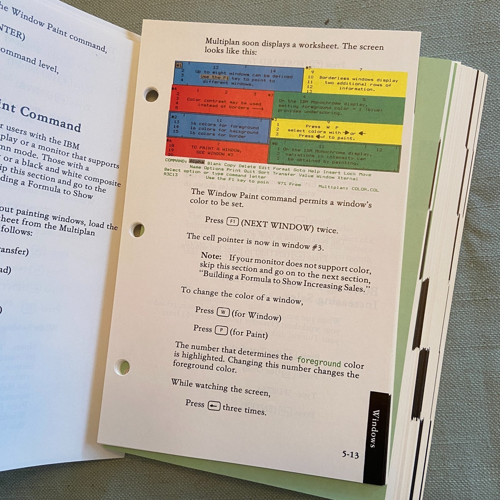 IBM PC Computer Professional Multiplan Electronic Worksheet Microsoft 1983 V 1.1