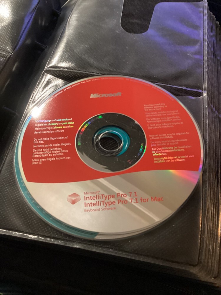 Microsoft IntelliType Pro 7.1 For Mac Software Cd