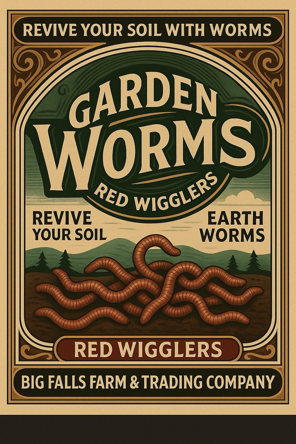 Live “Red Wiggler” Worms, 300 Count, Garden, Improve Soil Vitality, Aid Compost