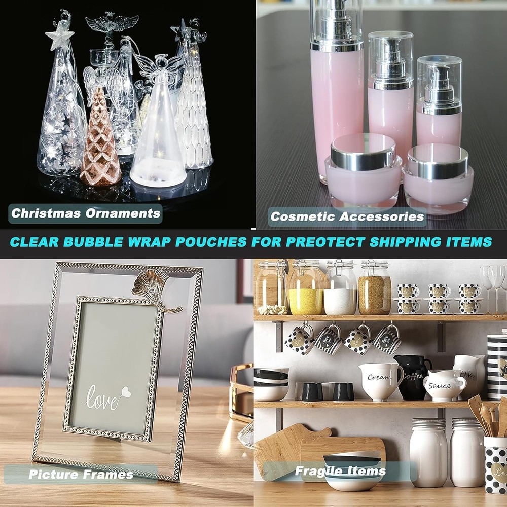 Extra Large Bubble Pouches 16x20 - 25 Pack for Protecting Dishes & Electronics