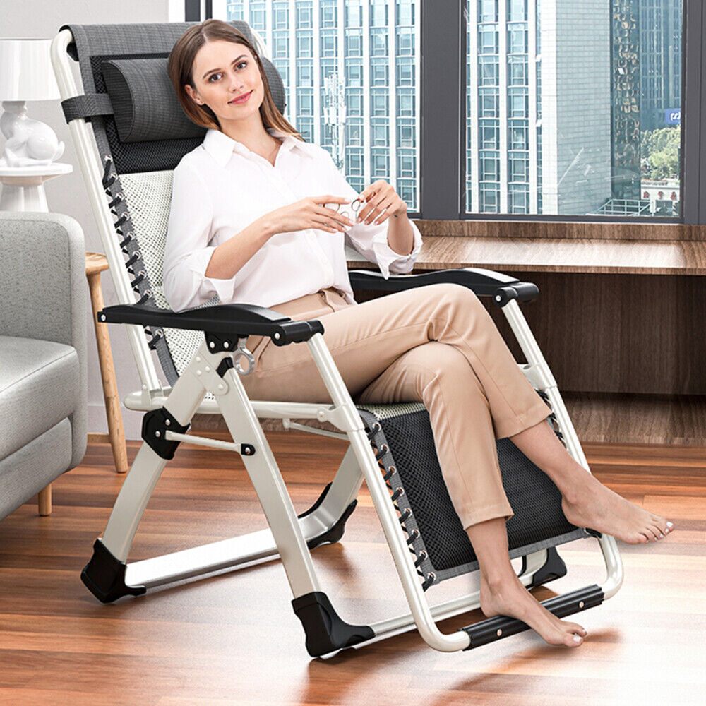 Slsy Zero Gravity Chair Folding Adjustable Reclining Patio Lounge Chair Mattress