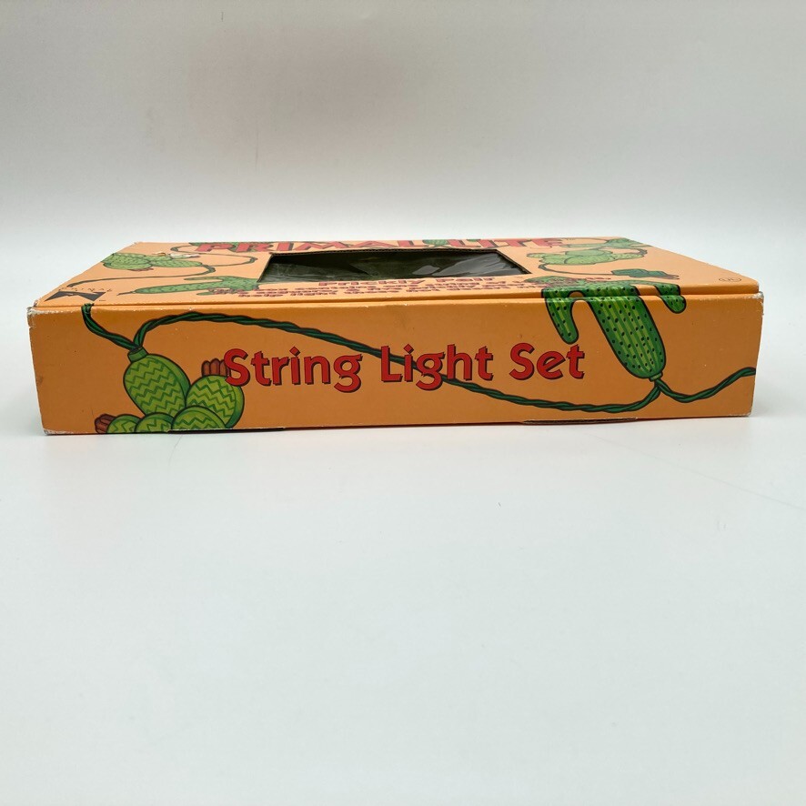 Vintage Primal Lites PRICKLY PEAR CACTUS String Lights 1990s