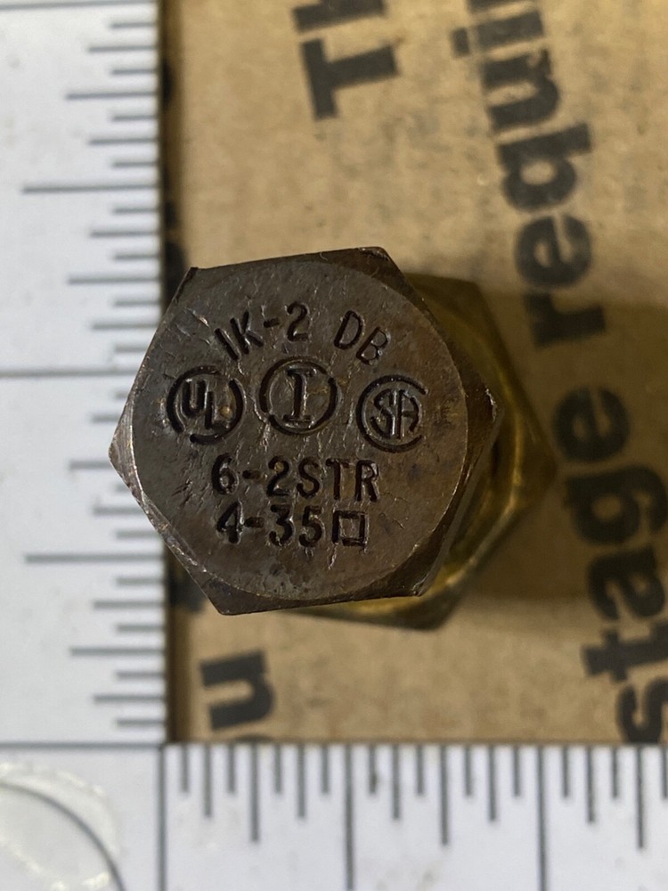 4 Split-Bolt Copper Connectors, IK-2 DB, 6-2STR, 4-35O