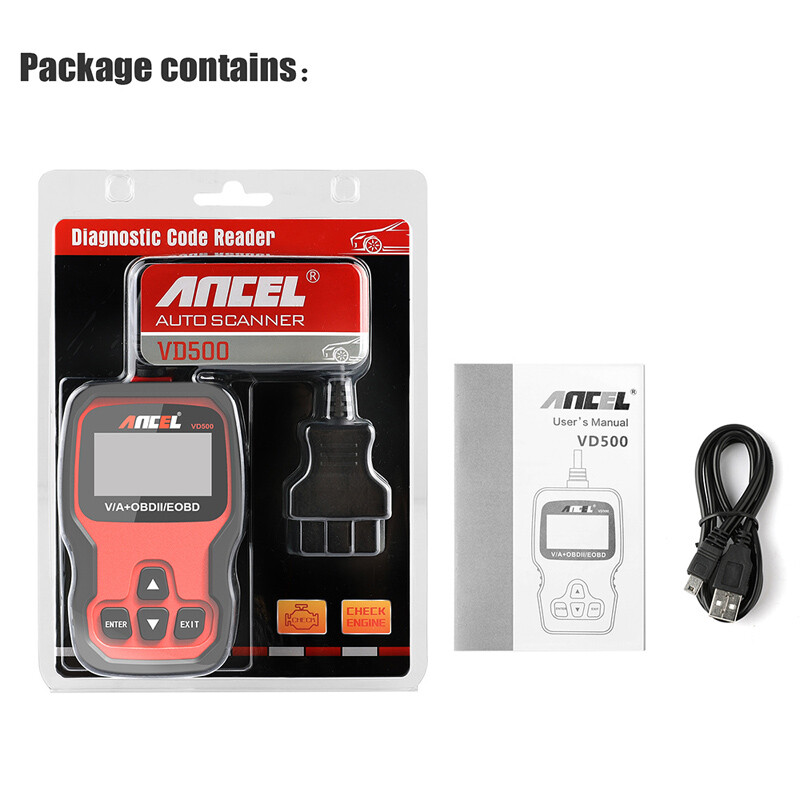ANCEL VD500 OBD2 Code Reader Full System Scanner TPS Oil EPB Reset Diagnostic
