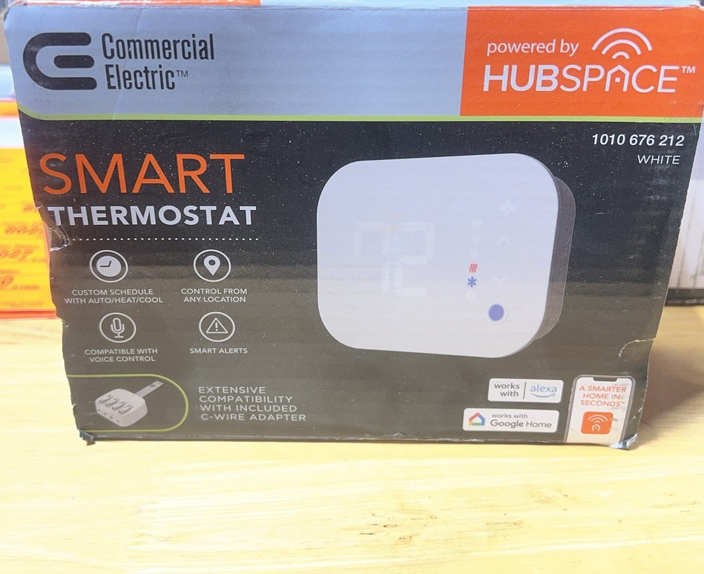 CE Wi-Fi and Bluetooth Smart Programmable Thermostat Powered by Hubspace