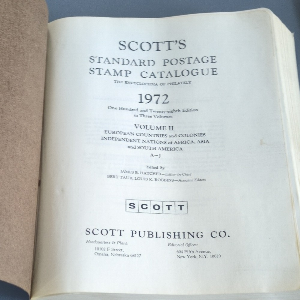 Scott Postage Stamp Catalogue Vol I & II 1972 European Countries