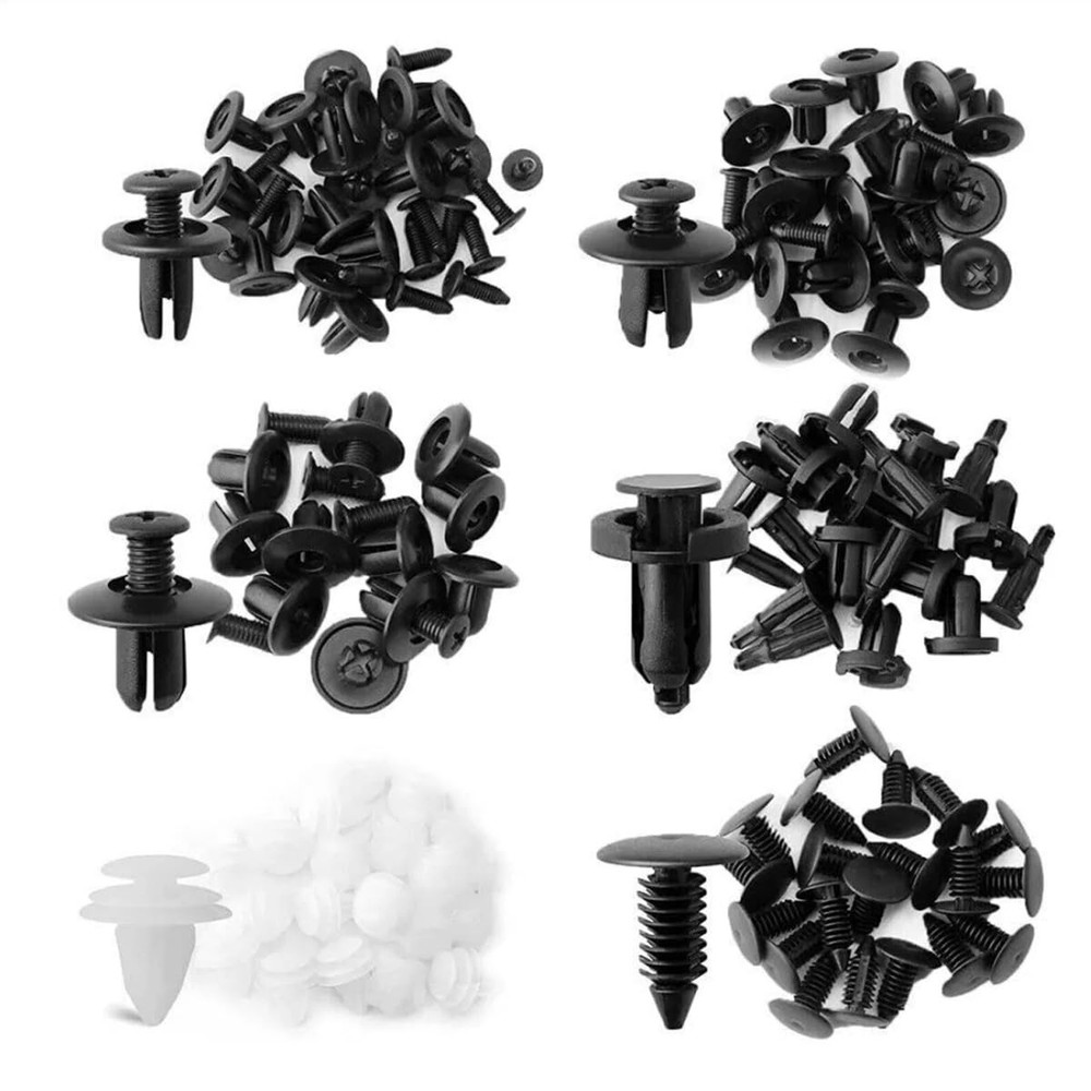 100 Pcs Bumper Clips Plastic Rivets Auto Push Pin Fasteners