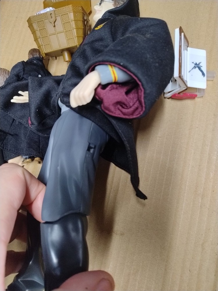 3 Harry Potter Figures 12" magic Harry & smaller (Read Description)