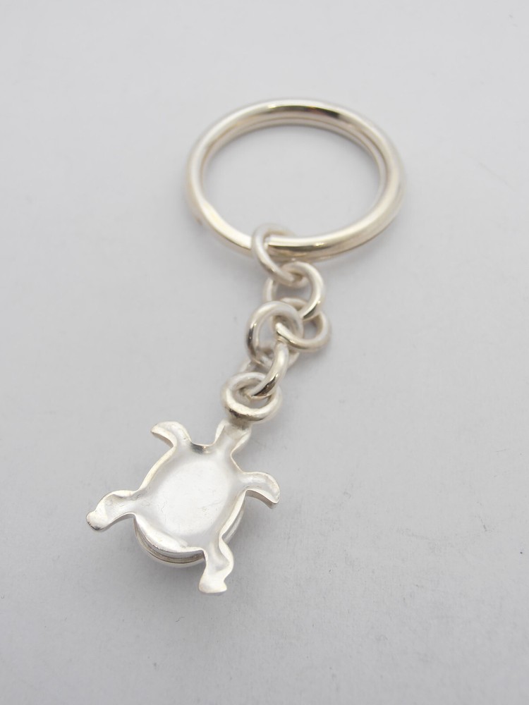 Turtle: 925 Silver Keychain - Reptile - Turtle