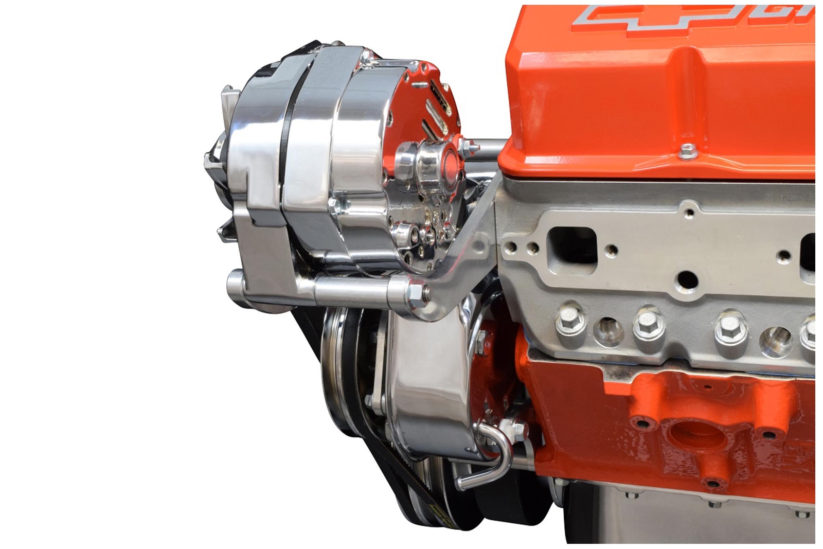 SBC Drivers Side Alternator Bracket Adjustable Long Water Pump Small Block 350