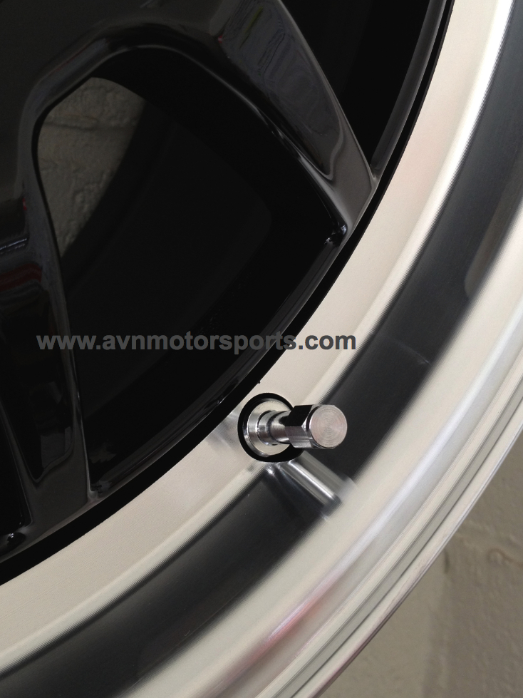 FLUSH MOUNT METAL/CHROME TIRE VALVE STEMS HIGH PRESSURE BOLT IN 4 PIECES