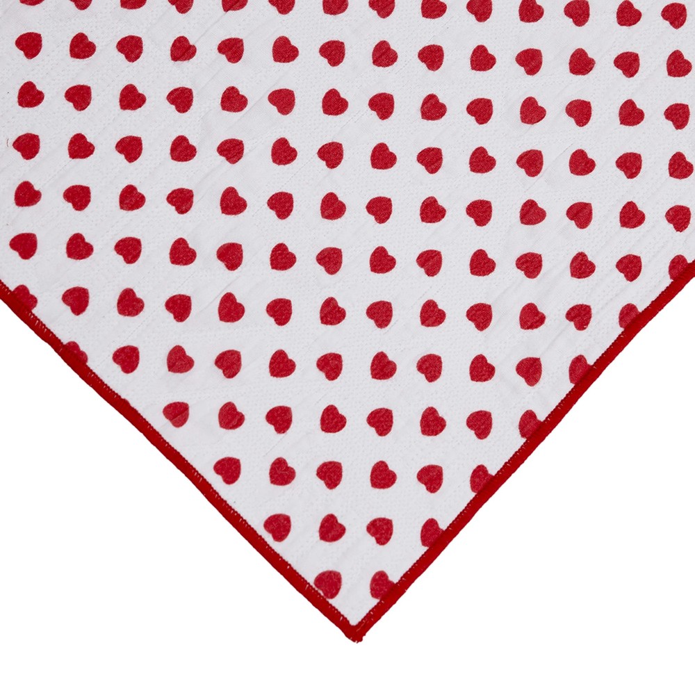 Reversible Hearts Table Runner Cotton