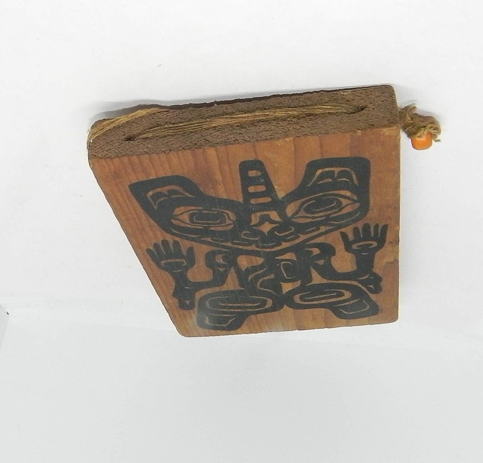 Antique Painted Cedarwood Northwest Coast HAIDA Rattle ESTATE FRESH.