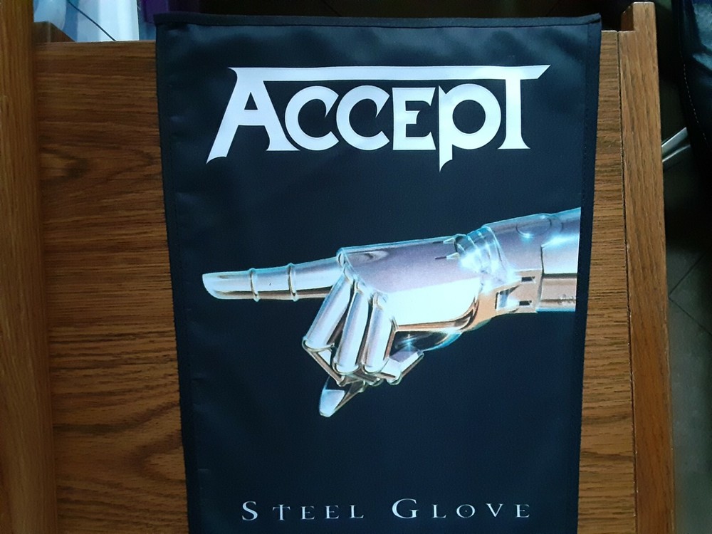 ACCEPT,STEEL GLOVE,SEW ON SUBLIMATED LARGE BACK PATCH