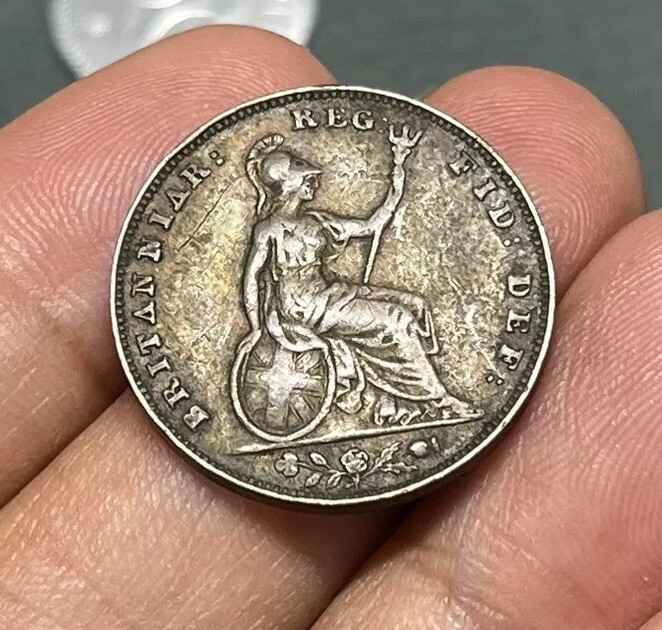 1853 Great Britain One Farthing Coin