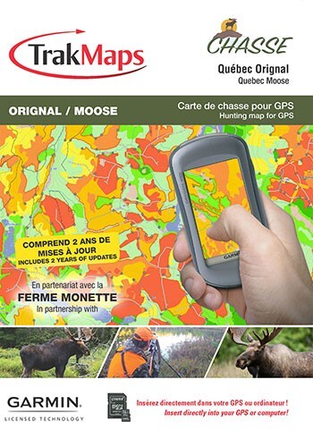 TrakMaps Hunting Quebec - Moose | Garmin GPS Map