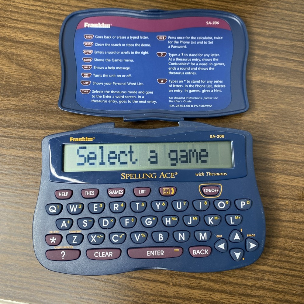 Franklin Spelling Ace SA-206S Handheld Electronic Dictionary Thesaurus Tested