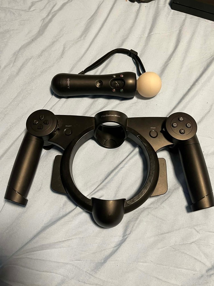 Sony Playstation Move Motion Controller with wheel attachment