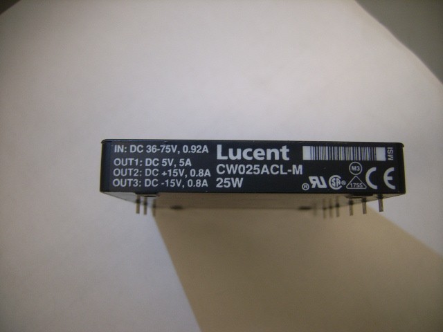 CW025ACL-M  LUCENT  3-OUTPUT 25 W DC-DC REG PWR SUPPLY MODULE