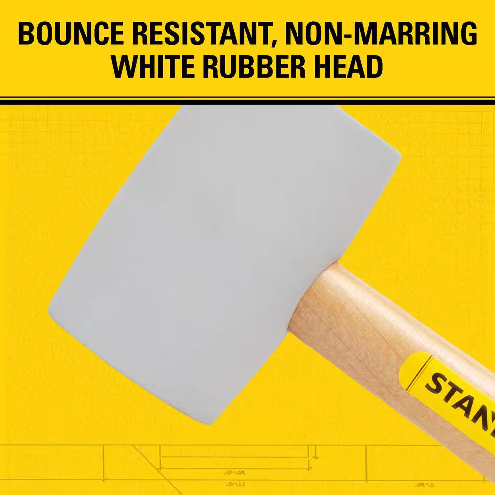 16 Oz. White Rubber Mallet