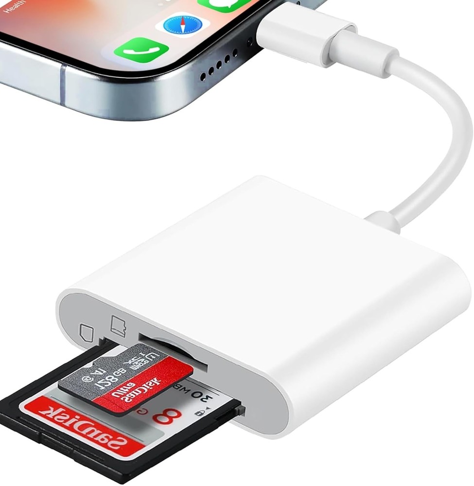 Two-Way SD Card Reader for iPhone - Quick Transfers and Universal Compatibility