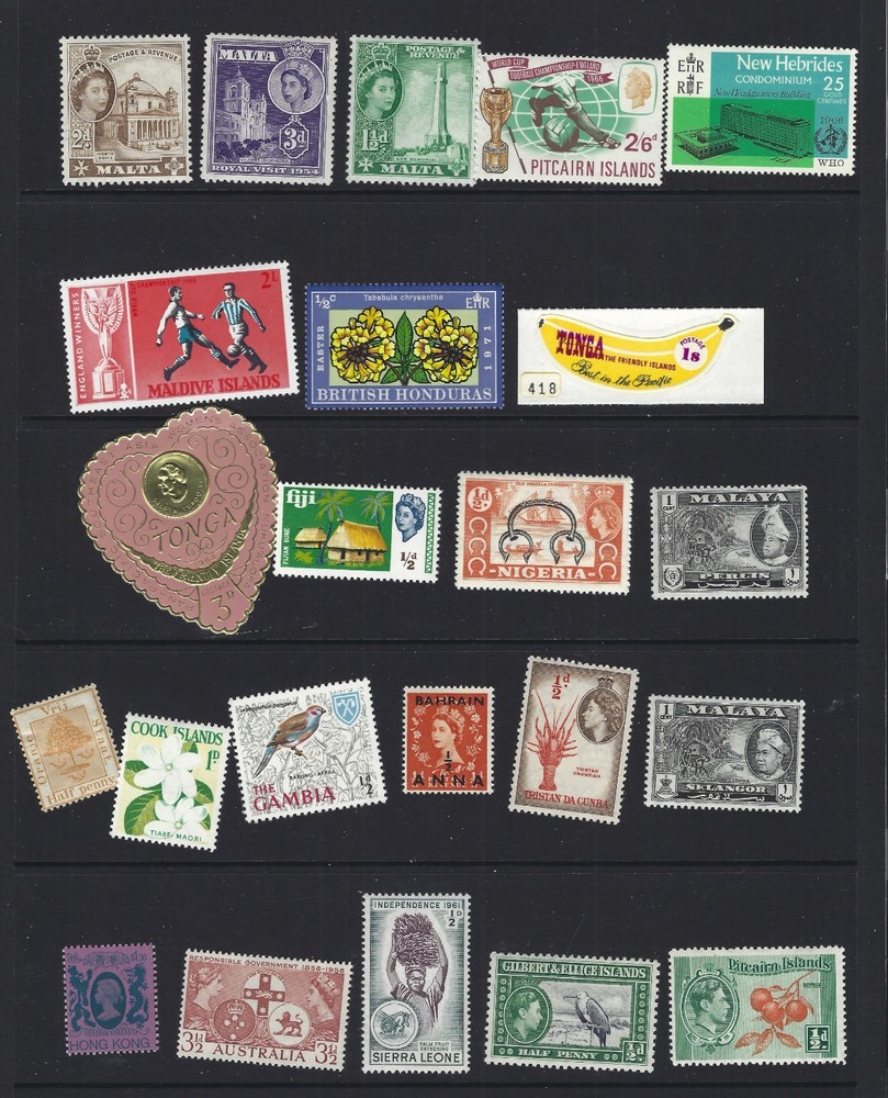 British Colonies Stamps, 45 Different, Mint