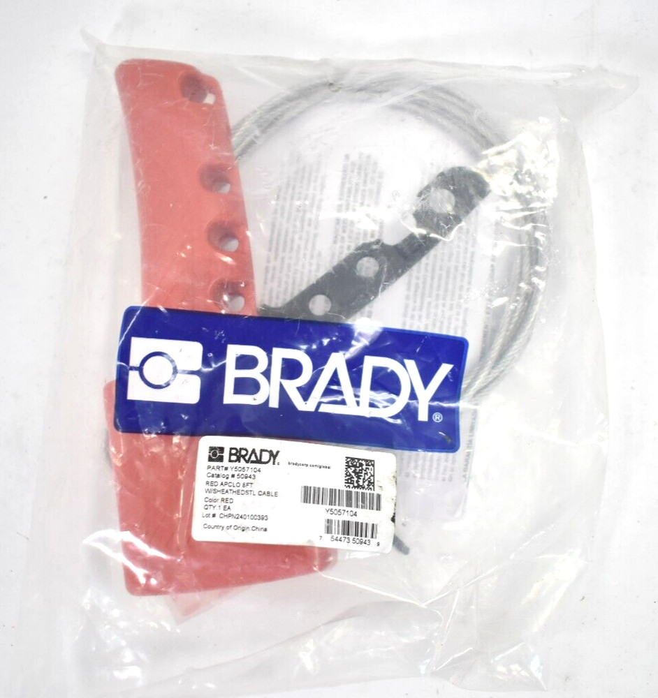 Brady All Purpose Cable Lockout Nylon Red Superior Genuine OEM Replacement