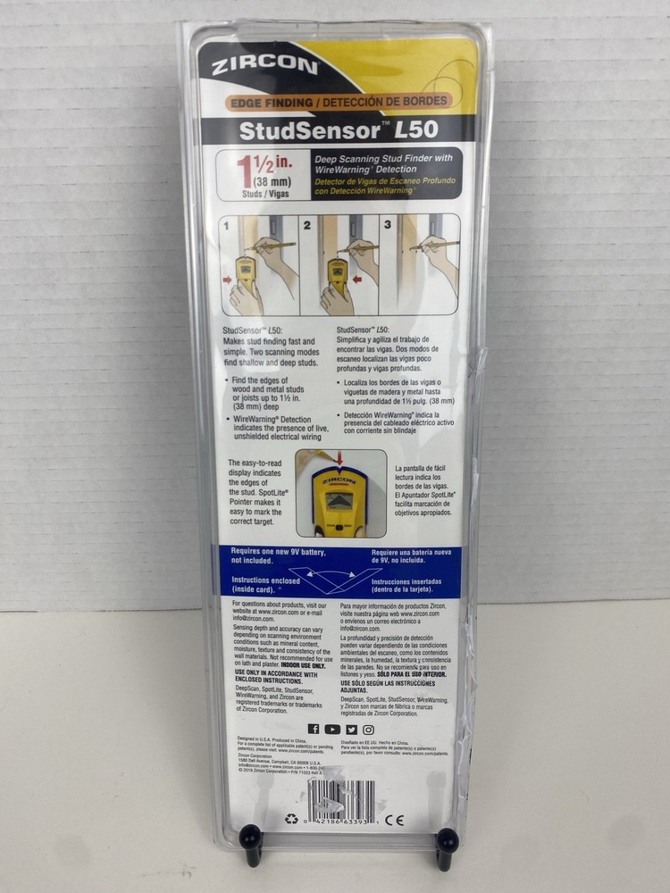 Zircon L50 Studsensor Stud Finder GP3113863