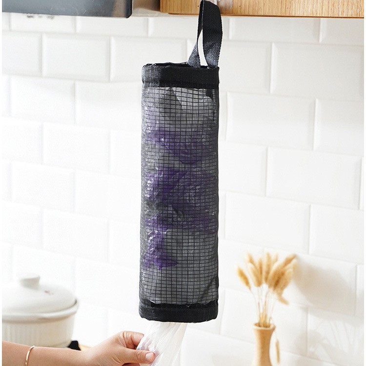 Wall Mounted Kitchen Garbage Bag Holder, Round Convenient Dispenser Bag