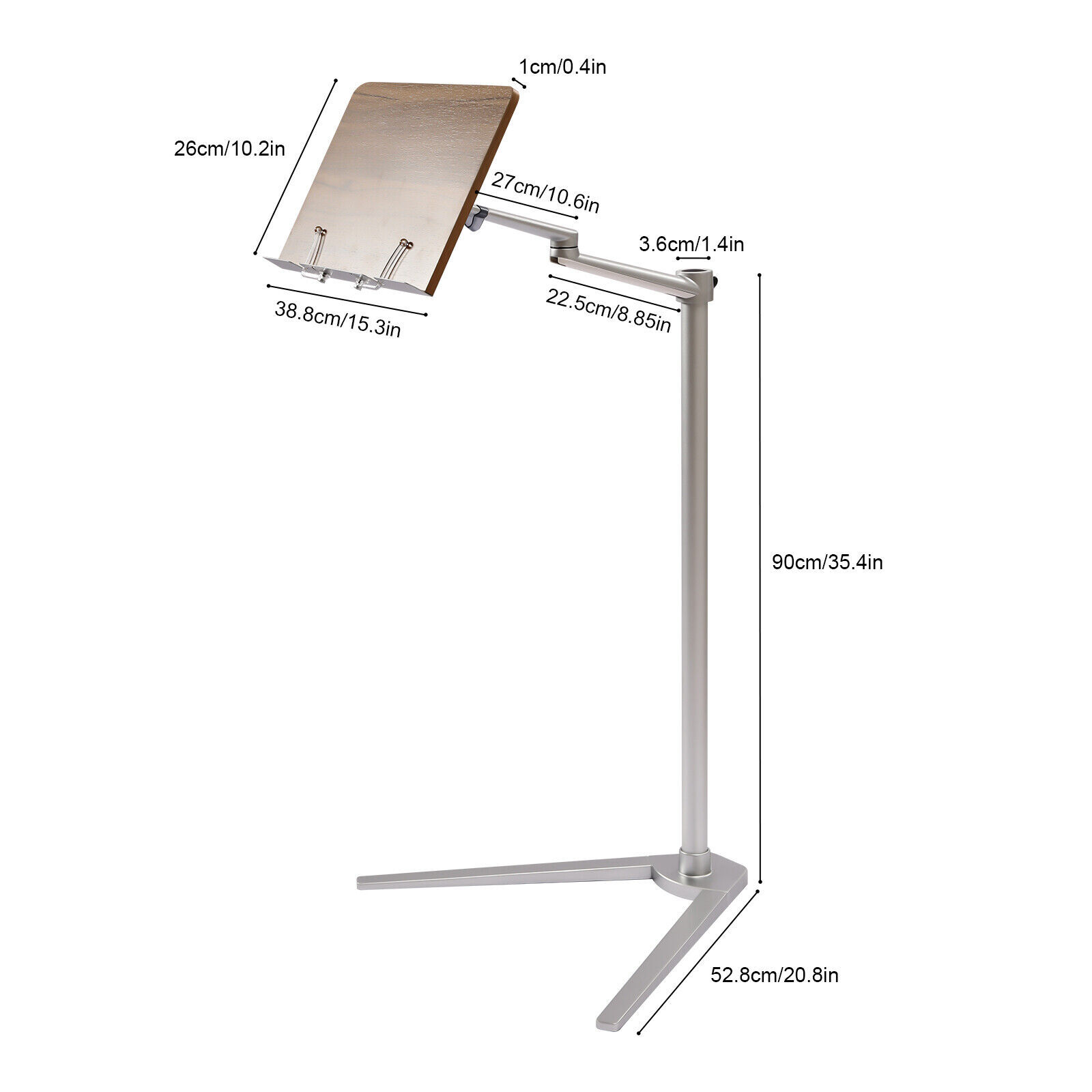 Book Holder Floor Stand Book Stand for Reading 35.4 Inches Adjustable Height NEW