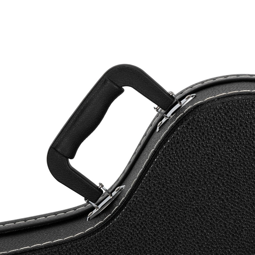 Black Lockable Strat and Tele Hard Shell Electric Guitar Case, Plush Interior
