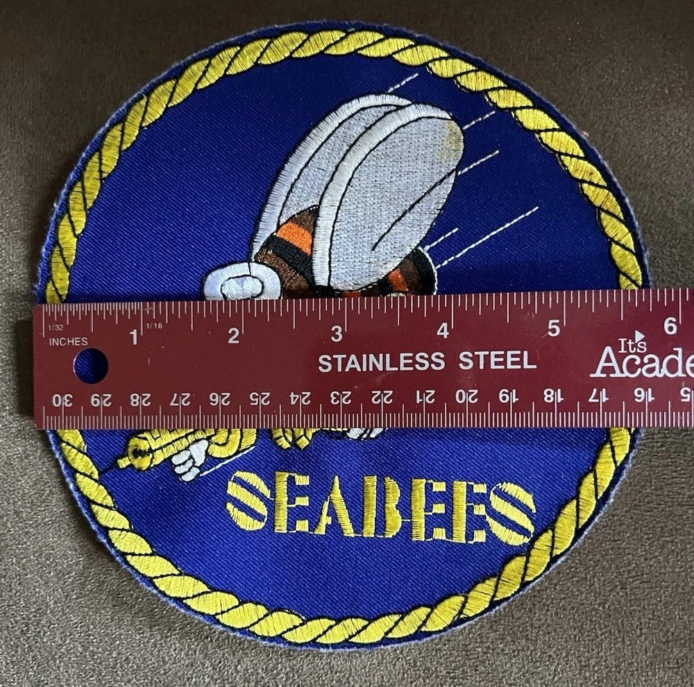Vintage US NAVY Seebees Patch Original USN Felt Variant