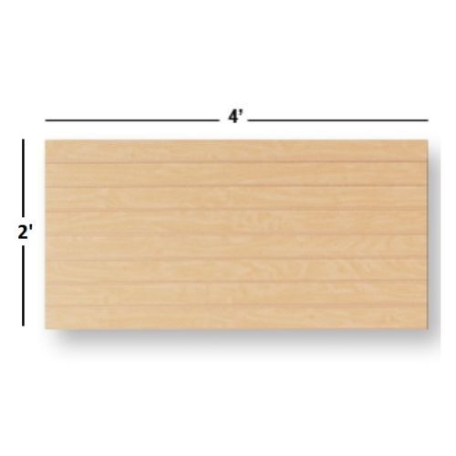 NEW Slatwall Easy Panels, Set of 2 PIECES, 2' H x 4' W Maple w/ metal inserts