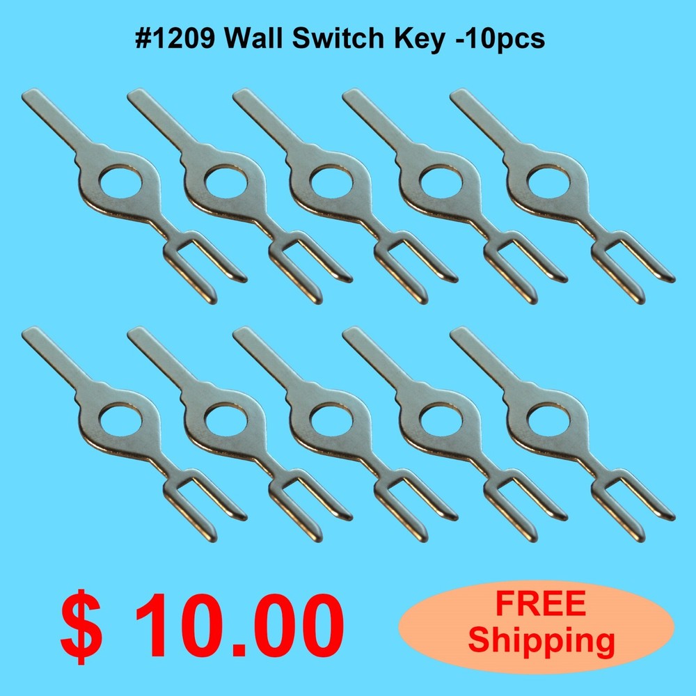 #1209 Tamper Proof Electrical Switch Key 10 PCS