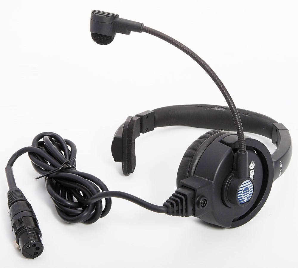 ClearCom HME CC-110 Intercom Headset + Dynamic Microphone 4 Pin Female XLR Plug