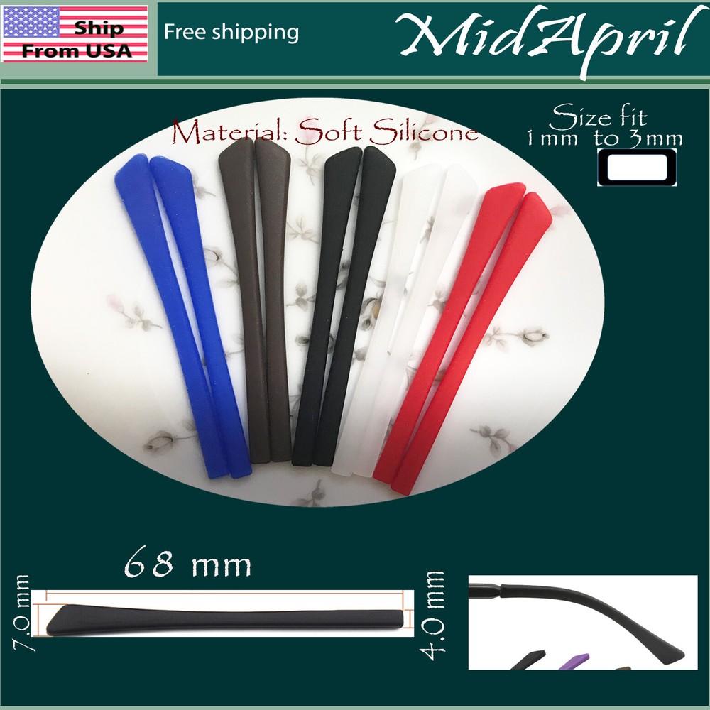 Temple end tips Repairs Eyeglasses Sunglasses spectacles Glasses rectangle 1-3mm