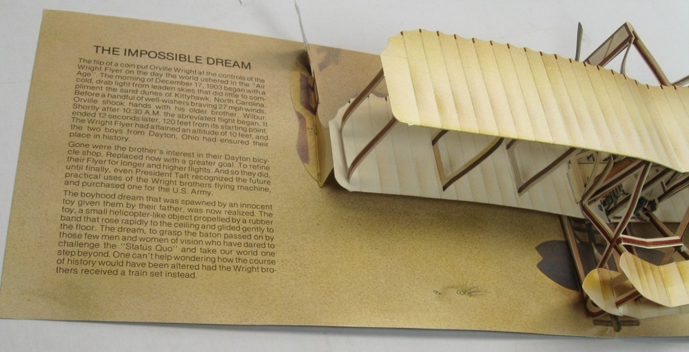 c. 1981 "Wright Flyer Pop-Up", "Kitty Hawk 1903", by Popsites