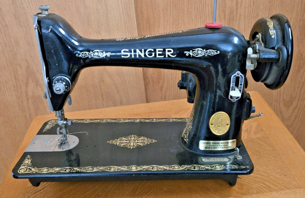Vintage Singer Simanco 21 Sewing Machine  Black Gold UNTESTED