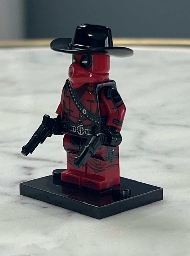 Lego Cowboy Deadpool Custom Printed Minifigure Marvel