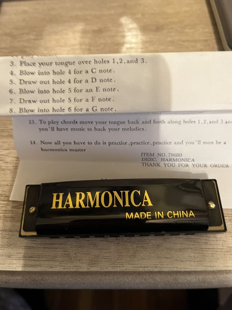 4 HARMONICA MADE IN CHINA (3 new) ( 1 opened used)