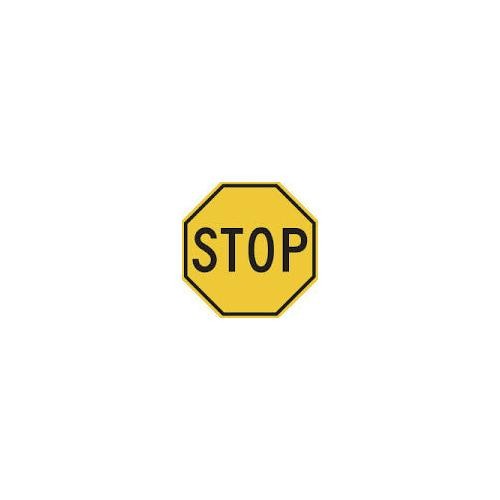 N Scale - Yellow Stop Sign - 2 Pack