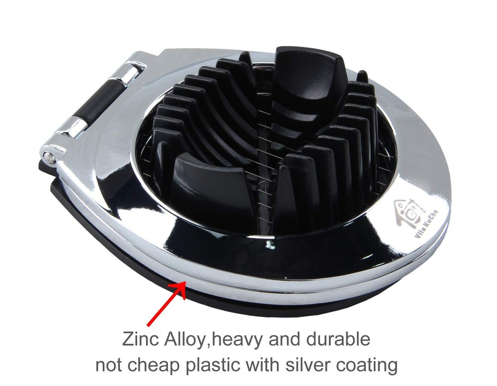 Multi Function Stainless Steel Egg Slicer Hard Boiled Eggs Dishwasher Safe He...